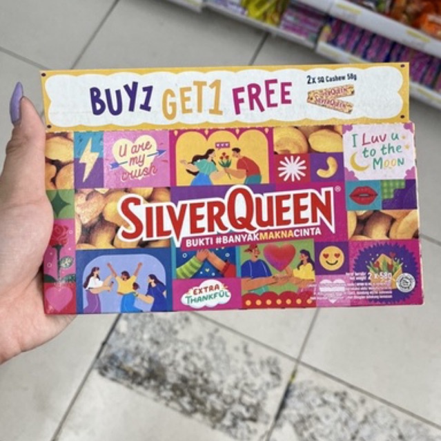 

SILVERQUEEN SILVER QUEEN VALENTINE EDITION BUY 1 GET 1 CASHEW PROMO