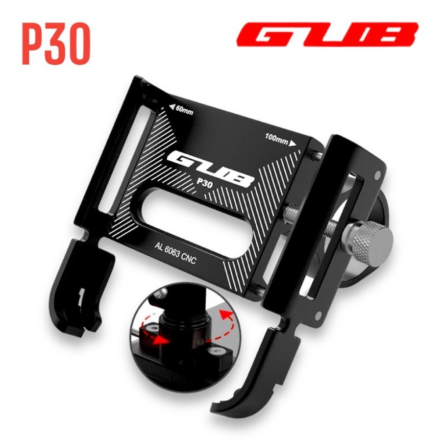 Trend-GUB P30 Original Phone Holder Hp Sepeda Motor Alumunium Alloy