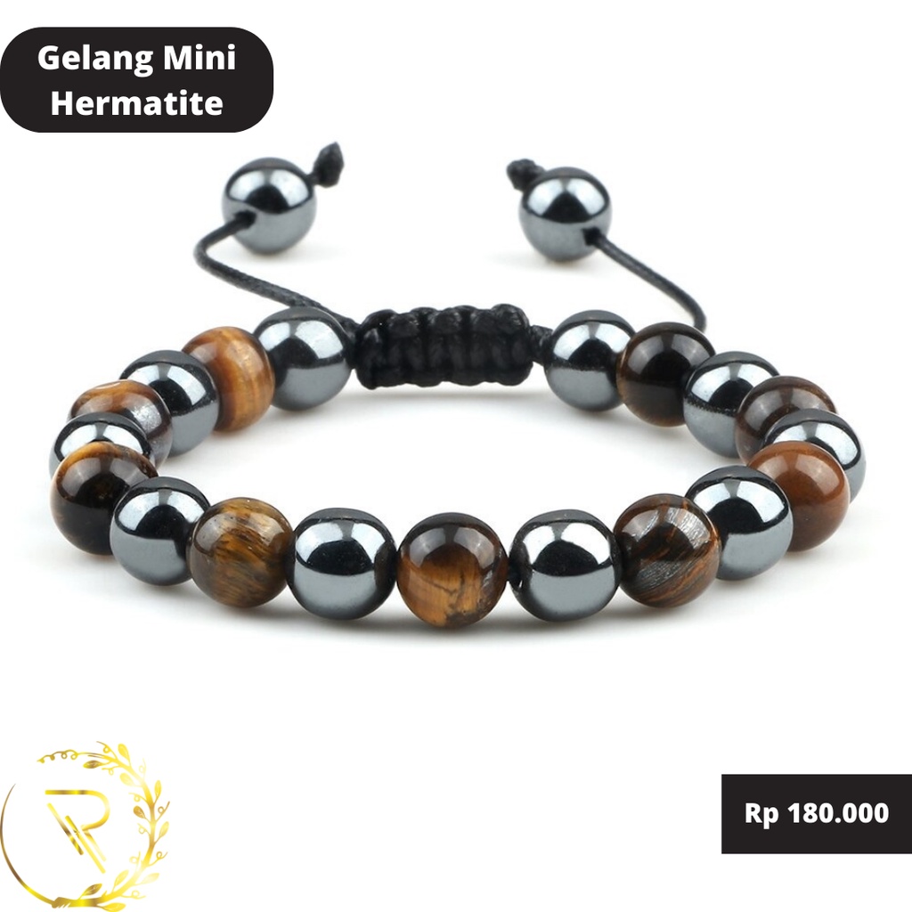 Gelang Batu Mini Hematite