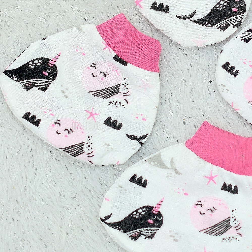 2in1 Sarung Tangan + Sarung Kaki Bayi Newborn ST-09 Sarung Tangan Dan Kaos Kaki Baby New Born Pelindung Tangan Bayi Pelindung Kaki Bayi