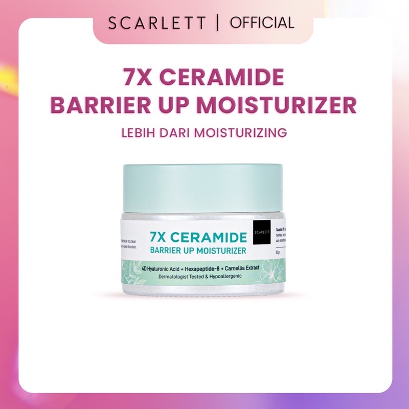 Scarlett Whitening 7X Ceramide Moisturizer Scarlet Whitening Pelembab 7X ceramide Memperbaiki Skin Barier