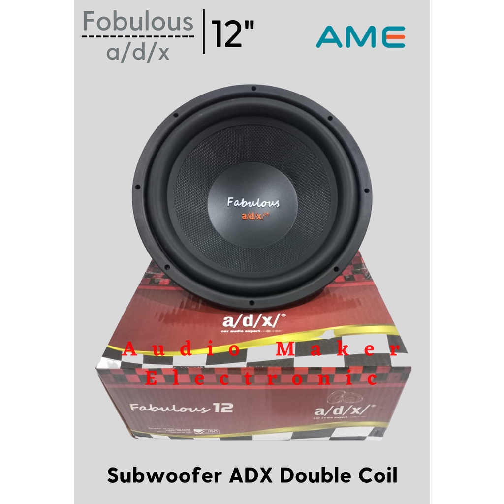 Subwoofer Mobil ADX FABULOUS 12 Inch Double Voice Coil 120mm SUB ADX FABULOUS 10 INCH