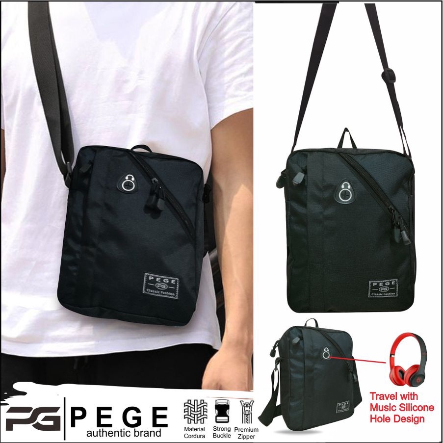 Tas Selempang Pria PEGE Eizen Model Slingbag Kasual - PG 8948