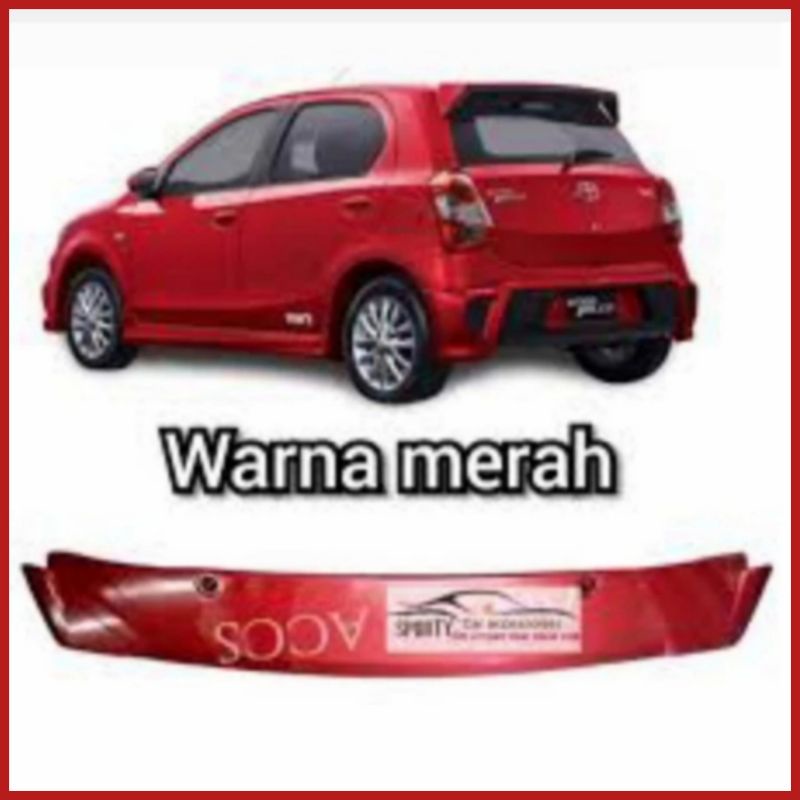 Spoiler Sayap Mobil Etios Valco + Lampu Rem