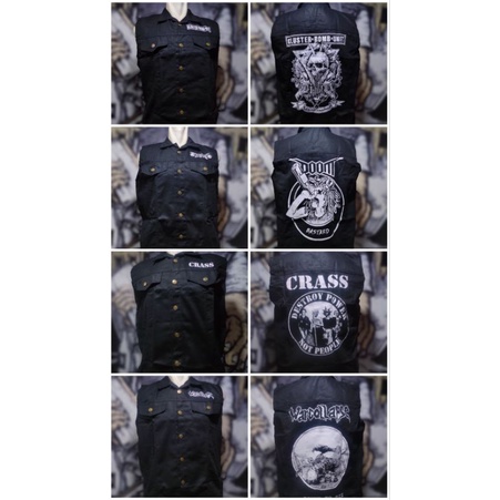 rompi vast denim baham levis tebal,jaket vast,rompi vast band punk,jaket,rompi levis