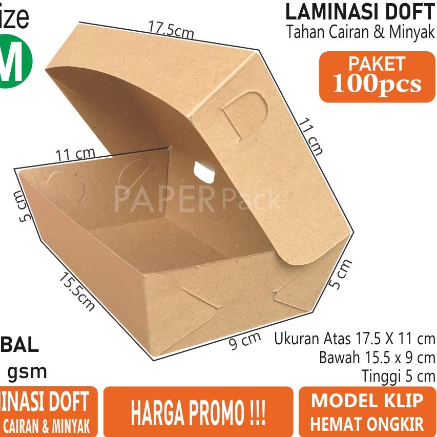 

IWA476 PAPER LUNCH BOX CRAFT ECO TEBAL SIZE M POLOS / KEMASAN MAKANAN / PAPER TAKE AWAY/PAKET MURAH +++