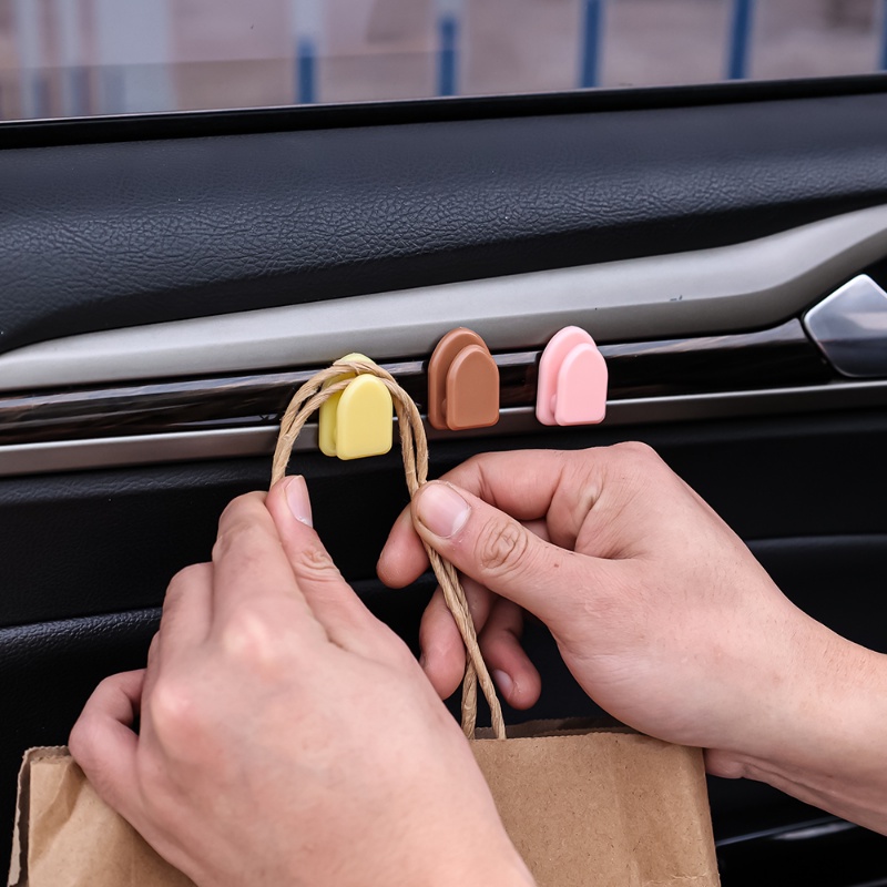 1pc Car Hook Organizer Penyimpanan Kabel USB Headphone Key Storage Self Adhesive Wall Hook Hanger Aksesoris Interior Mobil