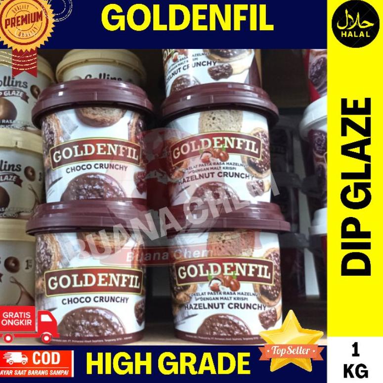 

BEST SELLER Goldenfil Dark Choco Crunchy 1kg / Selai Coklat Matcha Tiramisu Hazelnut Cheese .,.,.,..,