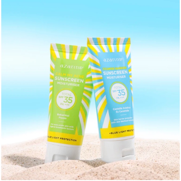 Azarine Sunscreen Moisturizer SPF 35 PA+++ Cicamide Barrier - Calm My Acne 40 ml