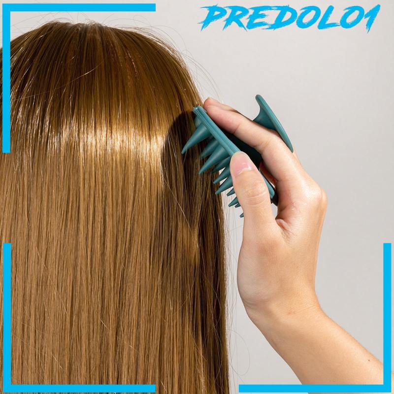 [Predolo1] Sikat Keramas Rambut Silikon Scrubber Shower Hair Brush Alat Pembersih Rambut