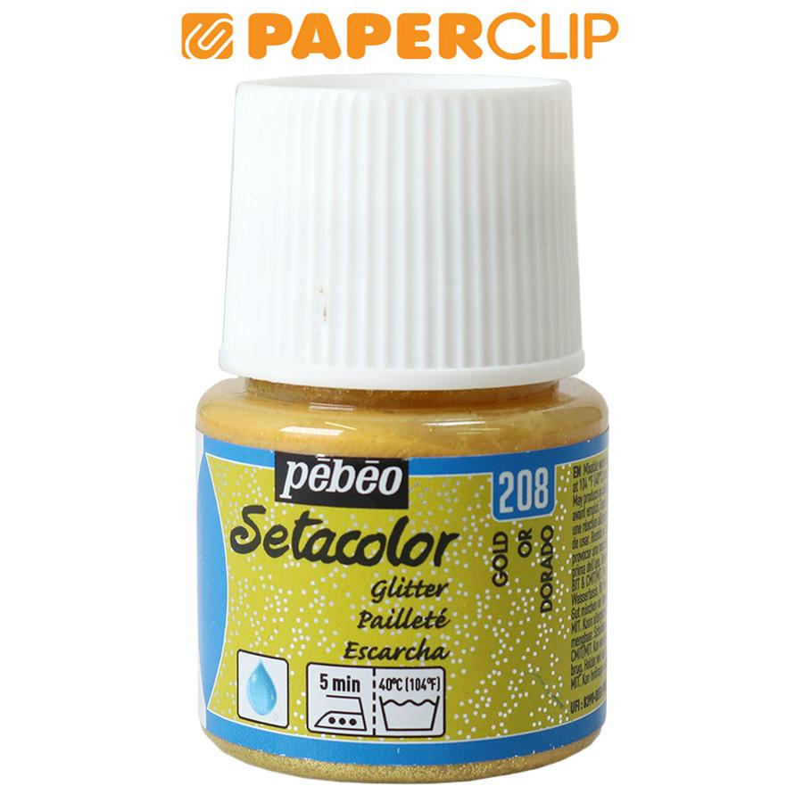 

PEBEO SETACOLOR LIGHT FABRIC PAINT GLITTER 45ML 329208 GOLD