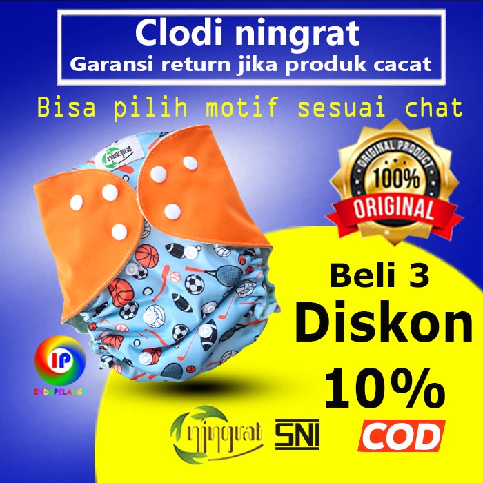clodi ningrat snap kancing pampers popok kain bayi cuci ulang diapers newborn pempes anak baru lahir