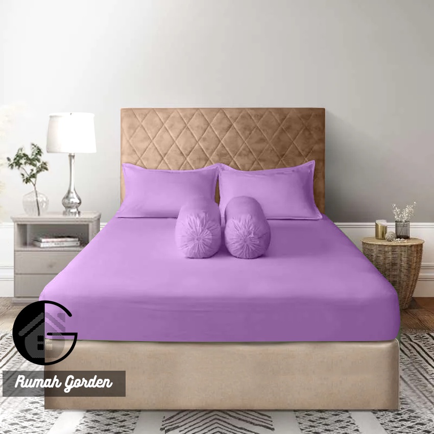 Sprei Polos No. 3 Sprei 120x200 Include Sarung Bantal Polos - Sudut Karet