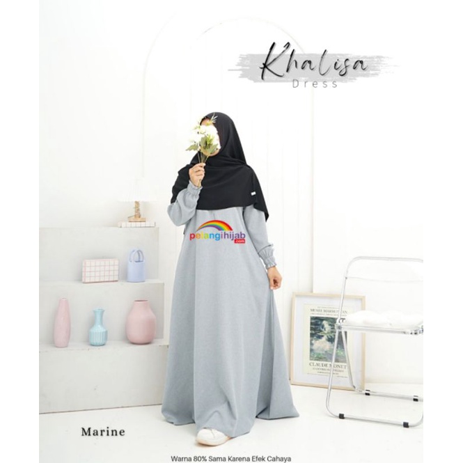 Gamis Khalisa by Pelangi Hijab PH | bahan Linen crepe | busui friendly