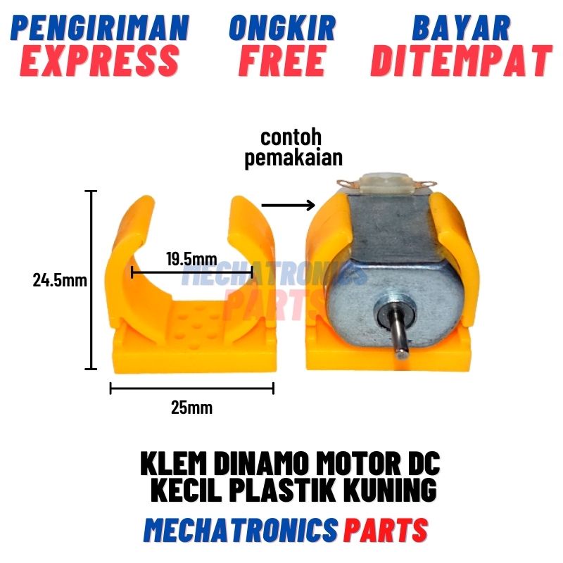 Klem Dinamo Motor DC Kecil Plastik 130 140 180 Bracket Dudukan Mounting Holder