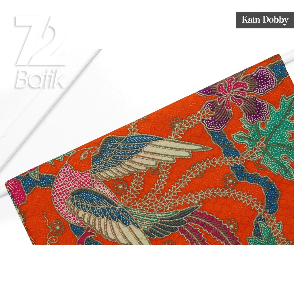 Jual Kain Batik Premium Dobby Motif Kembang Sepatu Daun Pepaya 722800