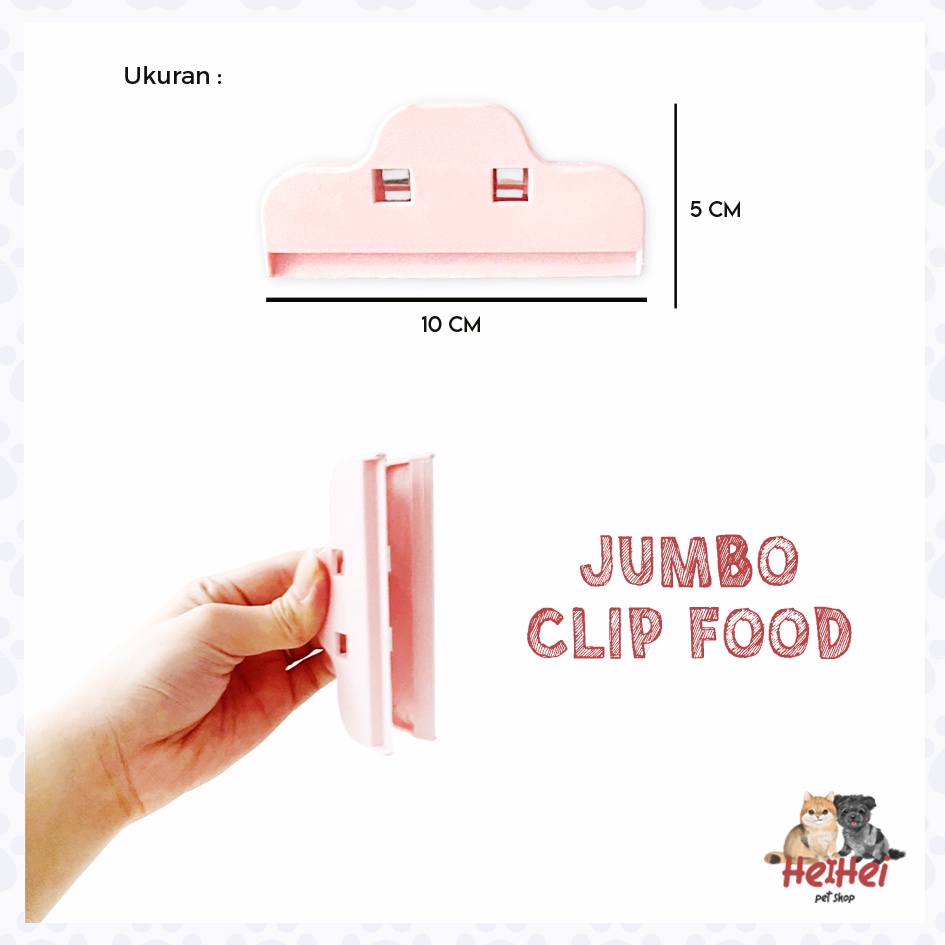 Pet Clip Food Jumbo - Seal Segel Penjepit Makanan Hewan Anjing Kucing - Jepitan Kantong Plastik Makanan