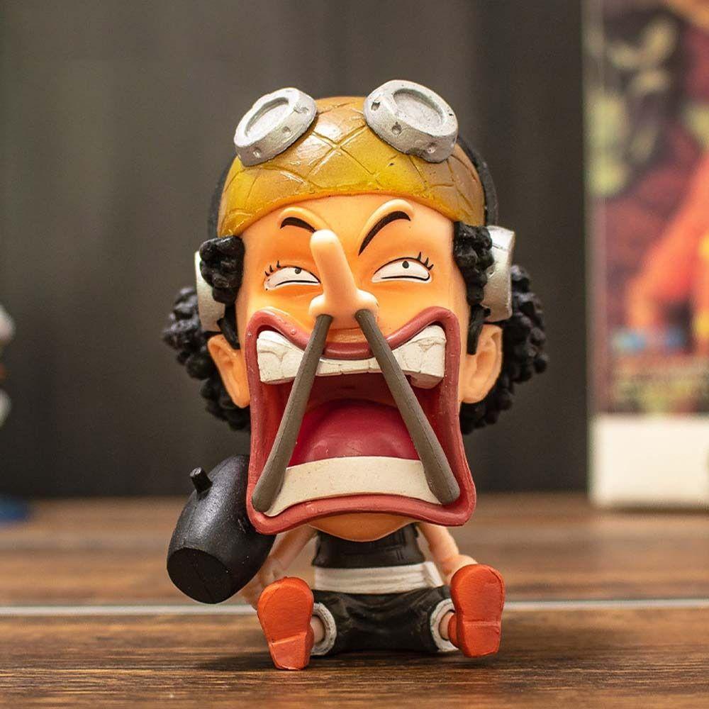 Lanfy Monkey D Luffy Model Mainan Miniatur Anime Jepang PVC Toys Ace Desktop Ornamen Robin Boa Hancock Nami Sabo Patung Anime