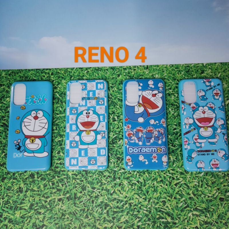 OPPO A32 A33 A53 Reno 4 SOFTCASE KARAKTER animasi 3D GLOSSY 360 TEMPERED GLASS MOTIF