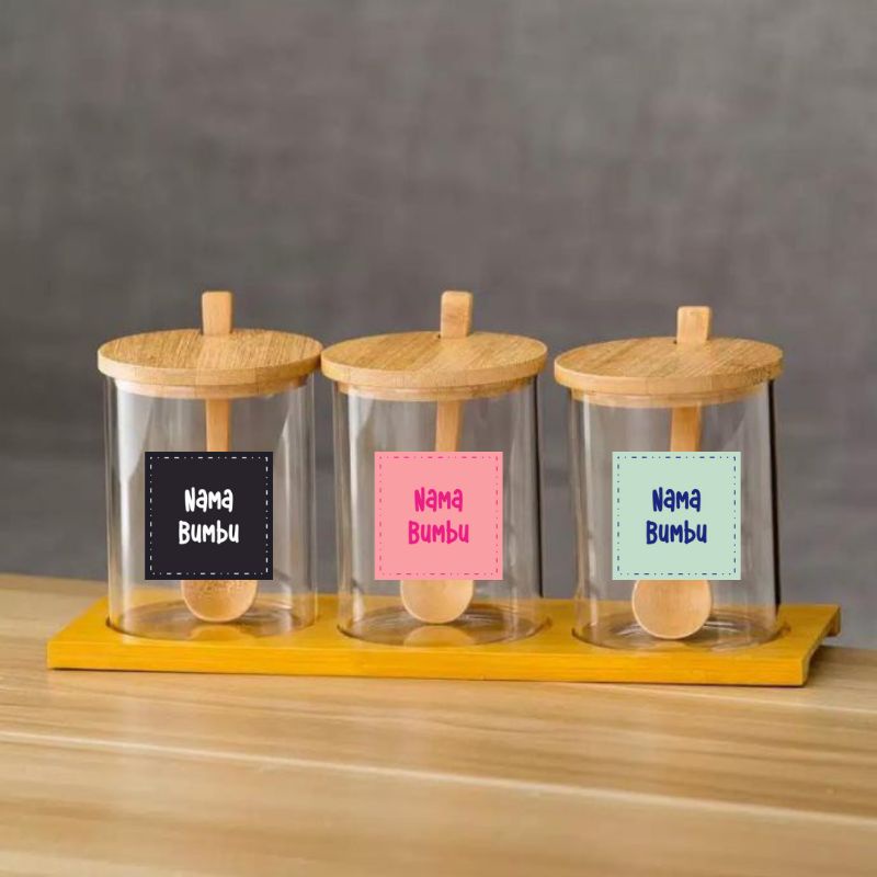 

stiker bumbu dapur light blue