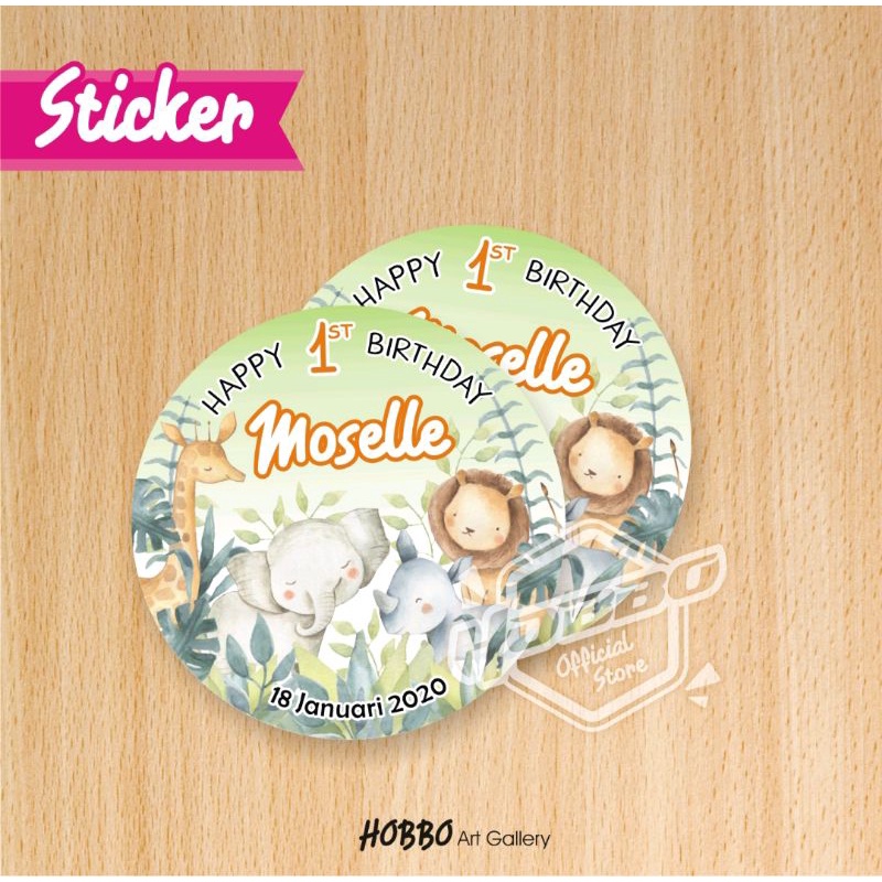 

6 cm - Stiker Ulang Tahun Anak Custom - Sticker Ultah - Tumpeg Mini, Bento, Nasi Box, Mika - Karakter & Foto