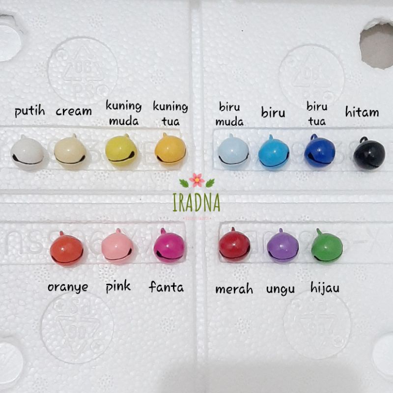 Lonceng Bell 14mm Kelintingan Kerincingan Warna Warni