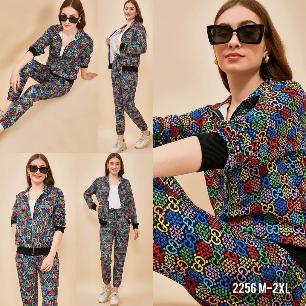 Setelan Premium Cewek/One Set wanita Panjang Premium Motif branded ST000465