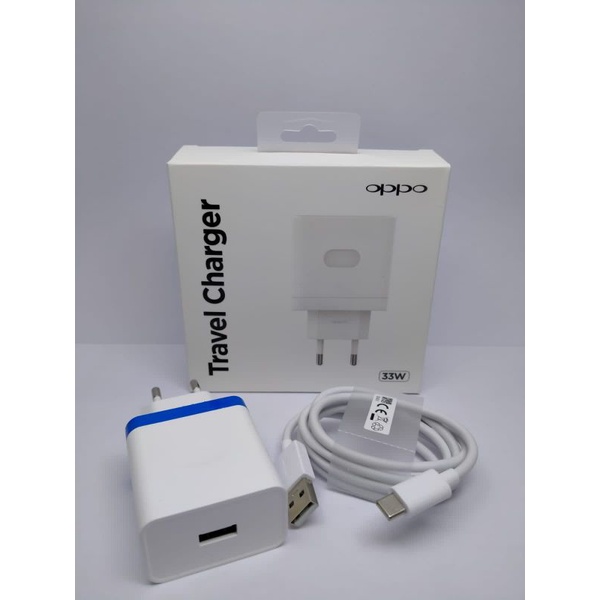 CHARGER SUPER VOOC 33W KABEL TYPE C FOR OPPO A74 / A76 / A77S / A95 / A96 / RENO 7 4G / RENO 8 4G