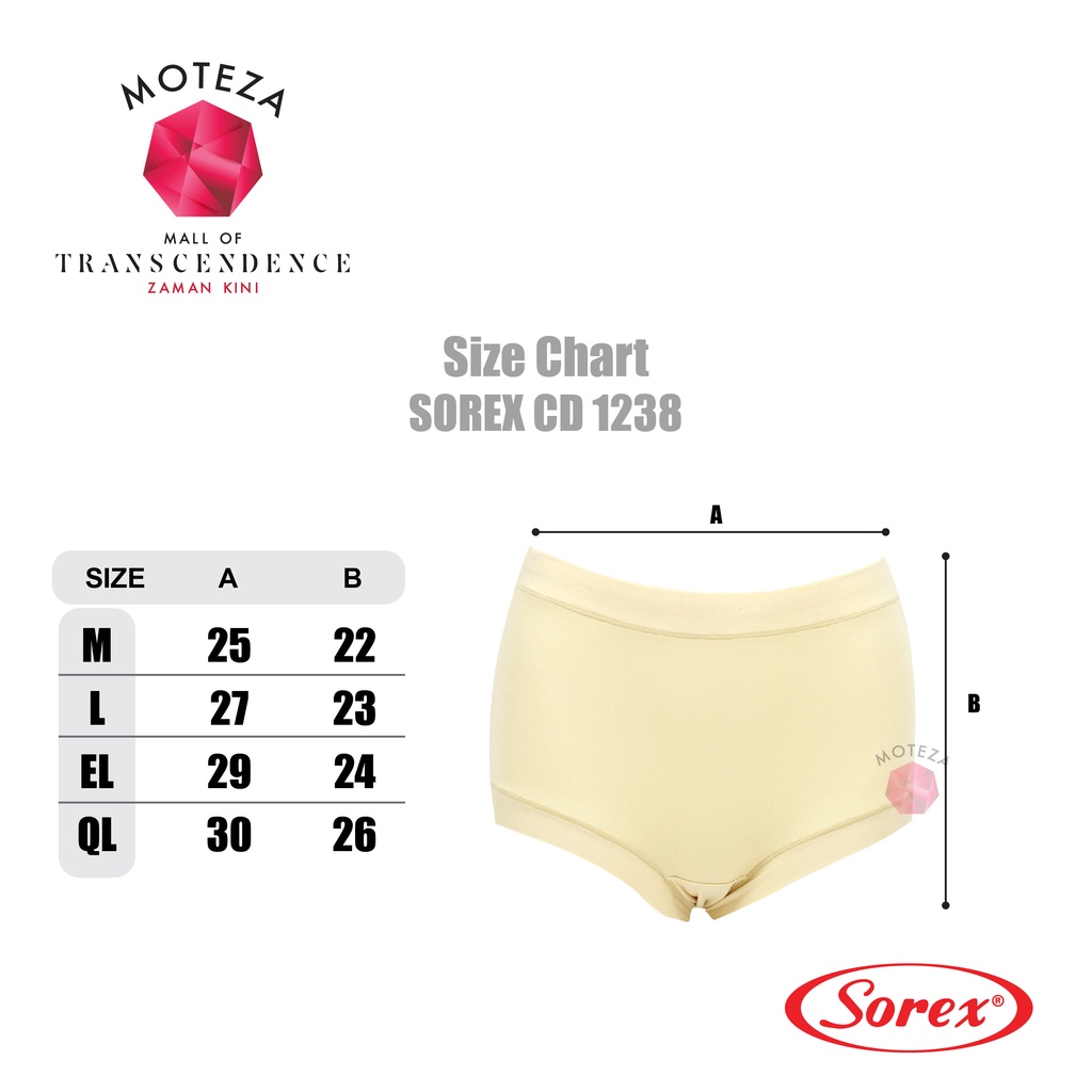 BISA PILIH WARNA Sorex Celana Dalam Wanita - CD 1238 - Maxi Panty Super Soft - M L XL XXL