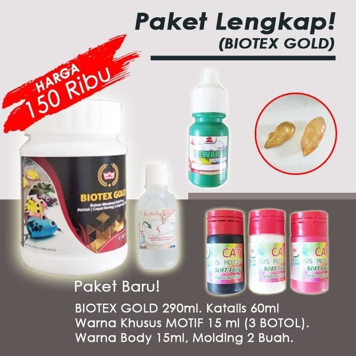 DISKON PAKET Latex Cair Bikin Umpan Soft Frog BIOTEX GOLD MURAH