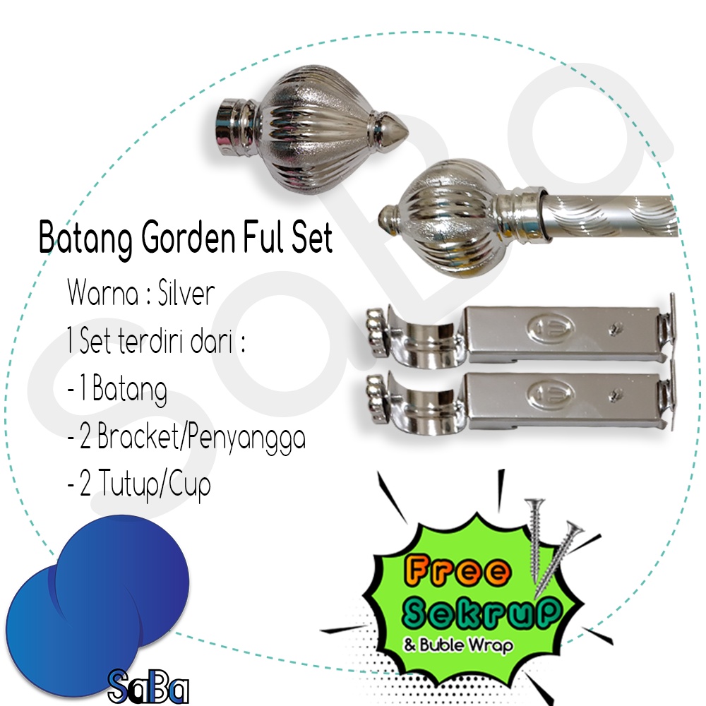 SABA99 [PROMO] Besi Gorden | Batang Gorden | Reel Gorden | Ring Gorden | Stick Gorden - Ukuran 200 CM | Ukuran 150 CM | Ukuran 100 CM | Ukuran 50 CM