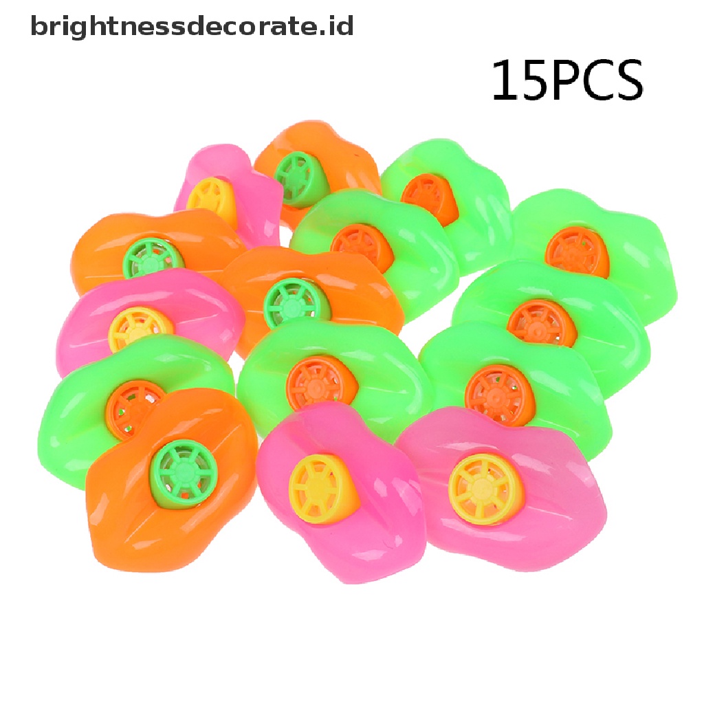 [Birth] 15pcs Peluit Bibir Plastik Nikmat Pesta Ulang Tahun Party Noisemakers Untuk Anak [ID]