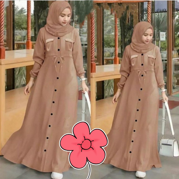 ACEH/ baju gamis wanita simpel elegan mewah //Gamis muslimah terbaru ukuran L/XL model kekinian Guen