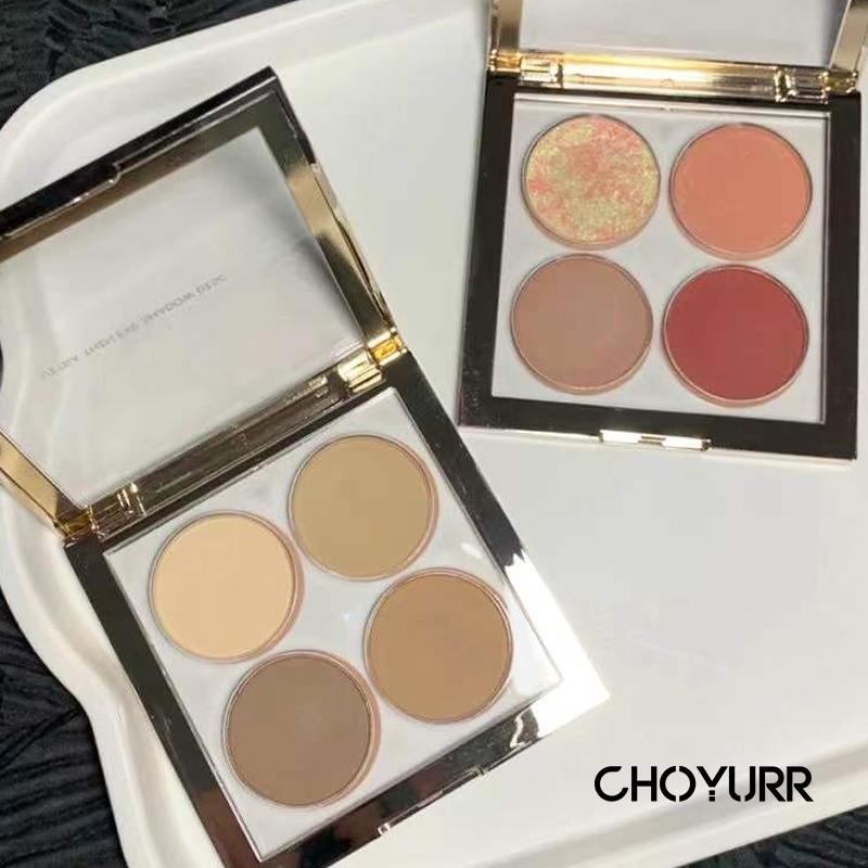 【COD】Eyeshadow Palette 4 warna Matte Glitter Nude Look Korea Tahan Lama Pigmented Mata Eyeshadow Palette Waterproof Portable -CH