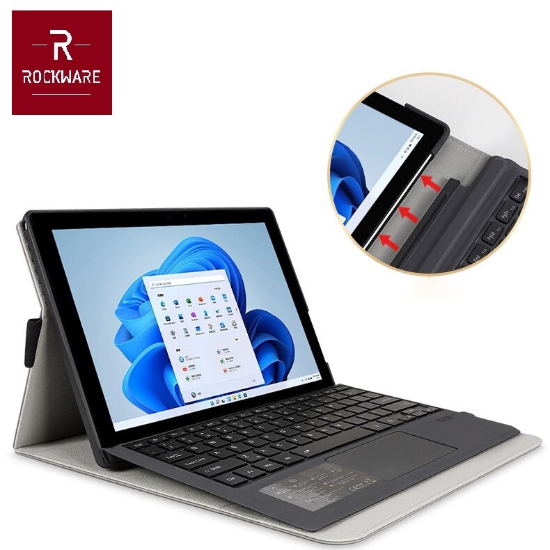 AKN88 - ROCKWARE Surface Pro X Flip Cover Case with Powerbank Bag