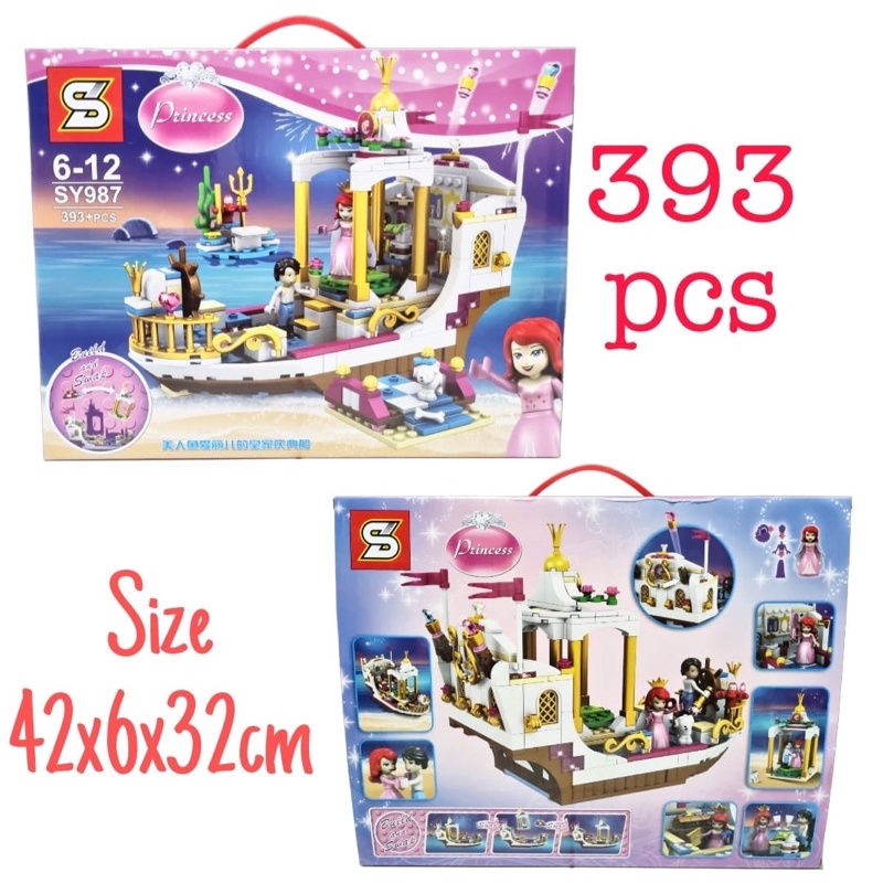 Mainan Balok Disney princess Ariel Celebration Isi 393Pcs SY 987 Anak Perempuan 6th+ Mainan Balok Br
