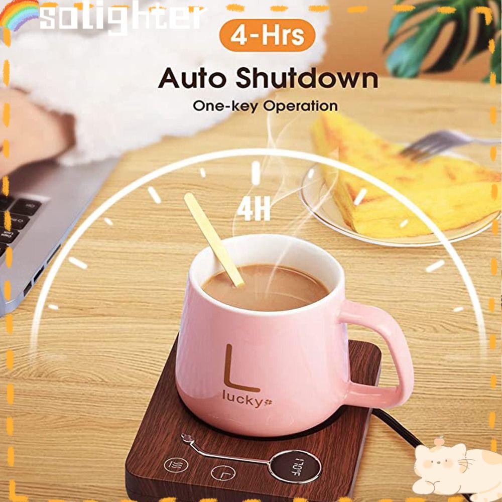 Solighter Mug Warmer Untuk Teh, Minuman, Susu 4H Auto Shut Off 12H Timer Penghangat Kopi