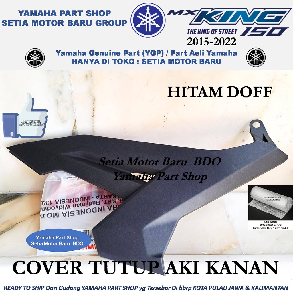 Jual Cover Side Tutup Aki Sambungan Body Hitam Doff Mat Black Kanan Mxking Mx King Ori Asli