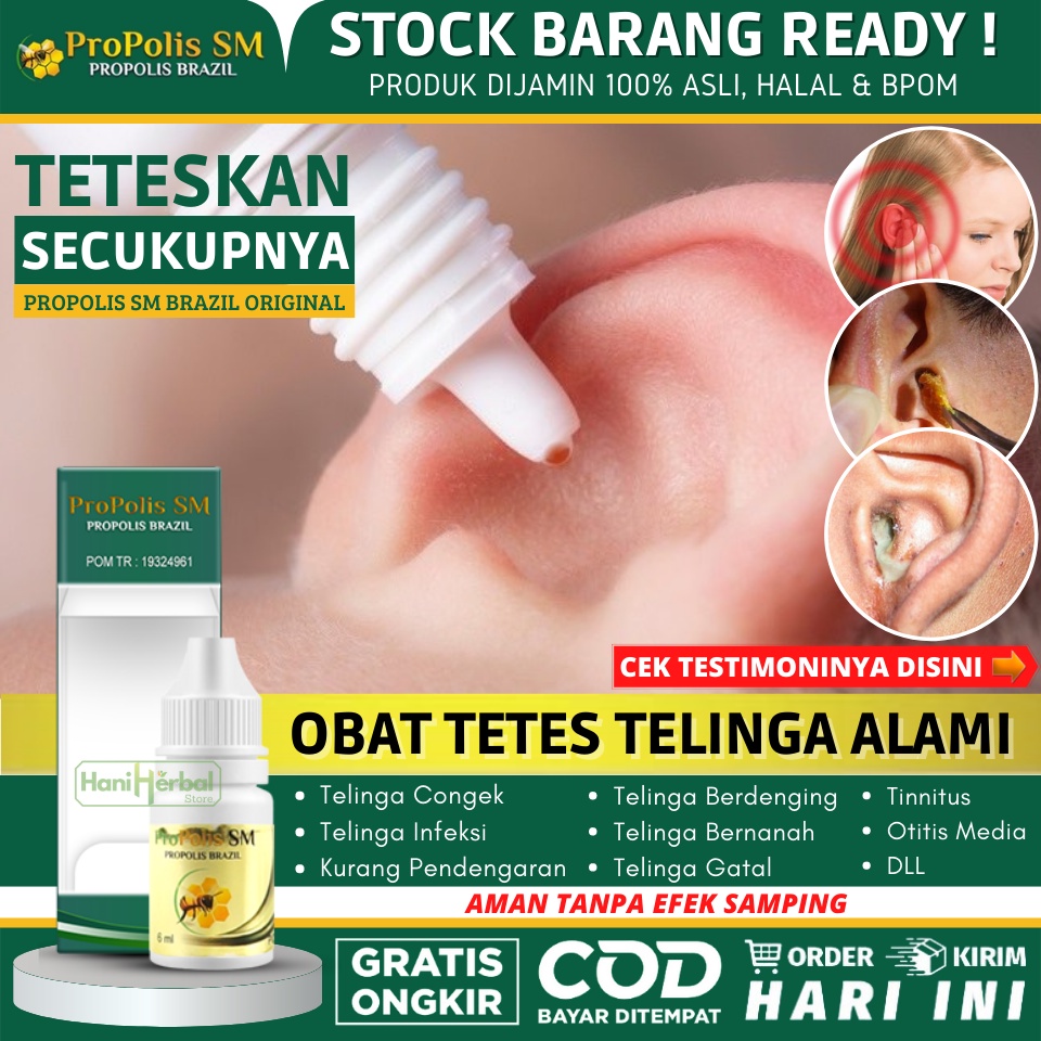 Obat Tetes Telinga Anak & Dewasa 100% Alami - Obat Sakit Telinga, Obat Telinga Berdenging, Obat Teli
