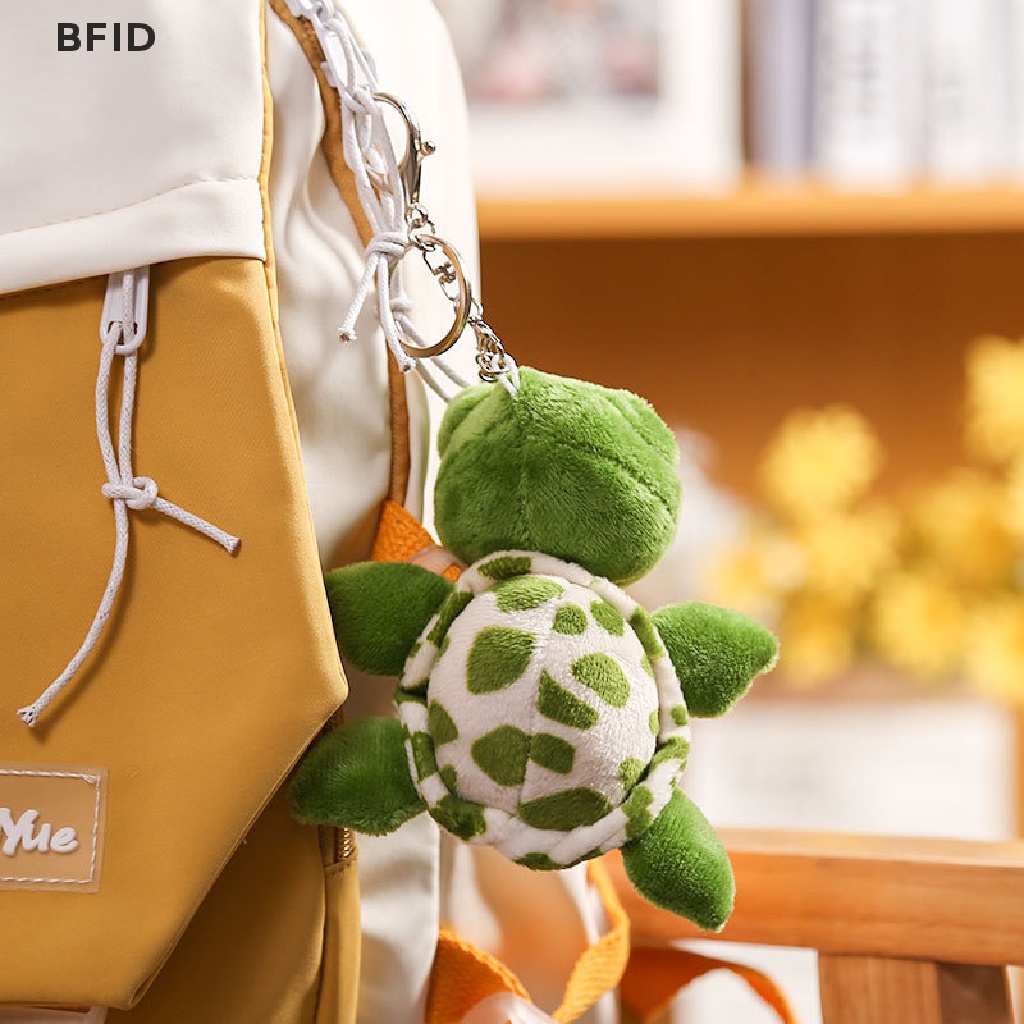 [BFID] Lucu Mini Kartun Turtle Lembut Mainan Mewah Liontin Indah Turtle Key Chain [ID]