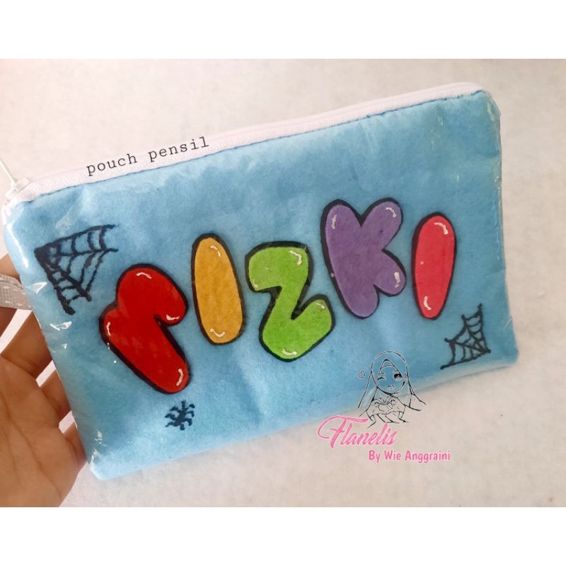 

pouch pensil costum anak/dompet pensil nama/dompet hp,ukuran M