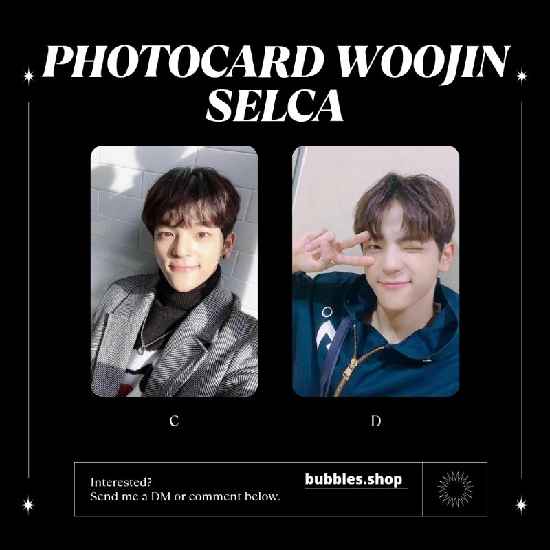 PHOTOCARD UNOFFICIAL WOOJIN STRAYKIDS SELCA