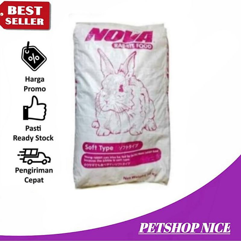 NOVA PELET PAKAN MAKANAN KELINCI 10KG RABBIT FOOD- GRAB GOJEK