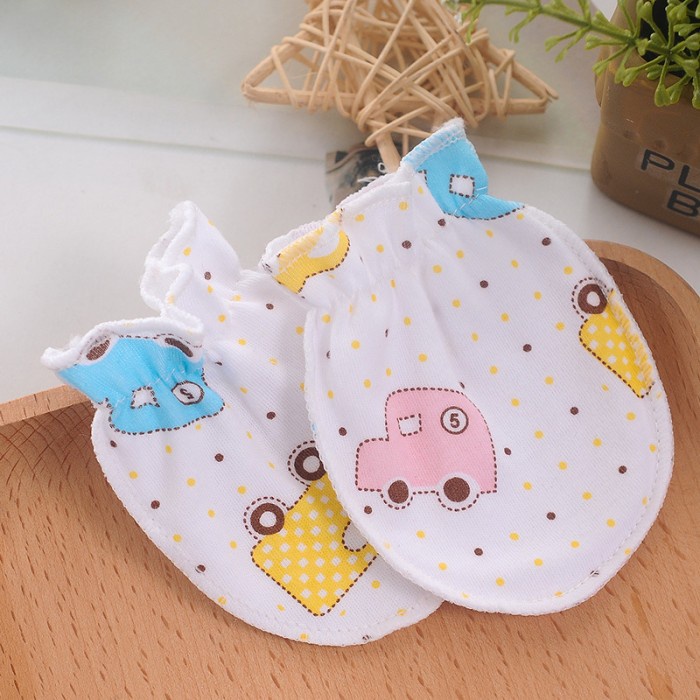 TokoPapin Sarung Tangan Bayi Newborn Katun Sarung Tangan Anak Baby Mittens Motif