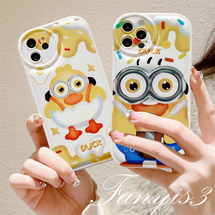 OPPO A78 A17 A17k A77 A77s A57 A76 A96 A16 A16s A16k A15 A15s A54 A74 A55 A95 A94 A93 A53 A33 A32 A5 A9 2020 A3s A5s Reno 7Z 7 6Pro 5 F11 F9Pro Casing Handphone Bebek Kartun Lucu TPU Soft Cover