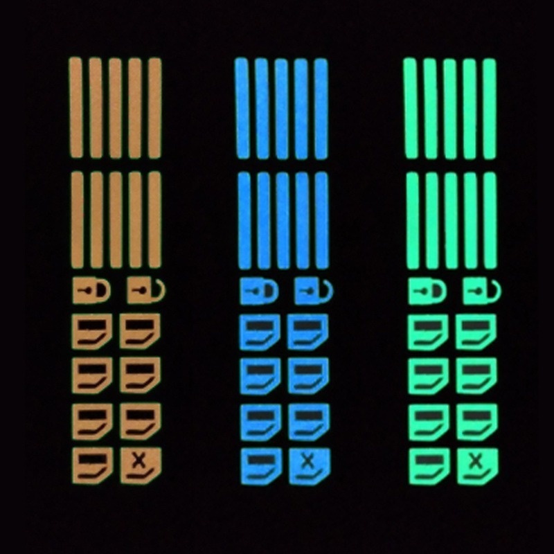 Stiker Tombol Mobil/Sticker Lampu Interior Panel Laser Mobil/Car Window Door Switch Button Luminous Sticker Set