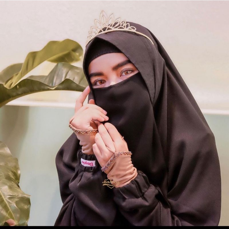 Kaheci Berlian anti melorot, sarung tangan muslim, handsock kaheci