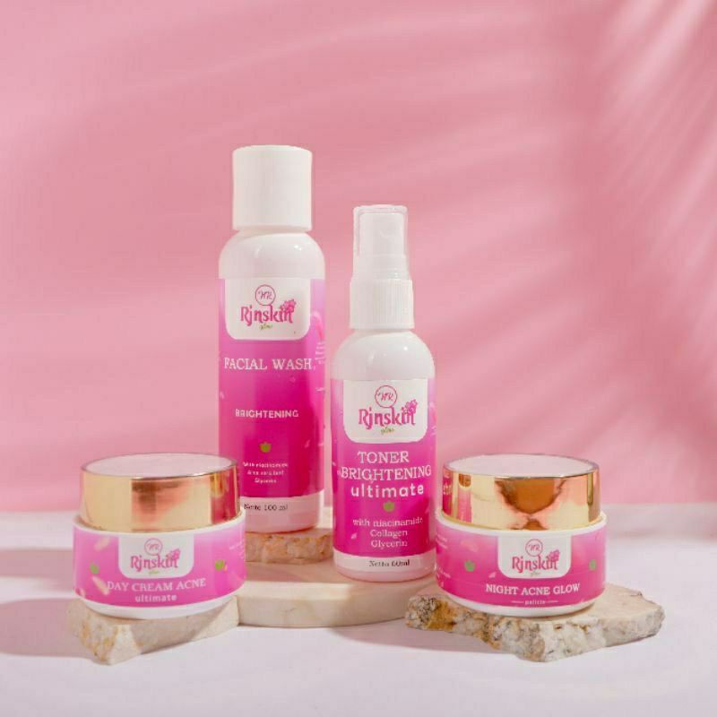 paket acne wajah berjerawat rjnskin NR glow