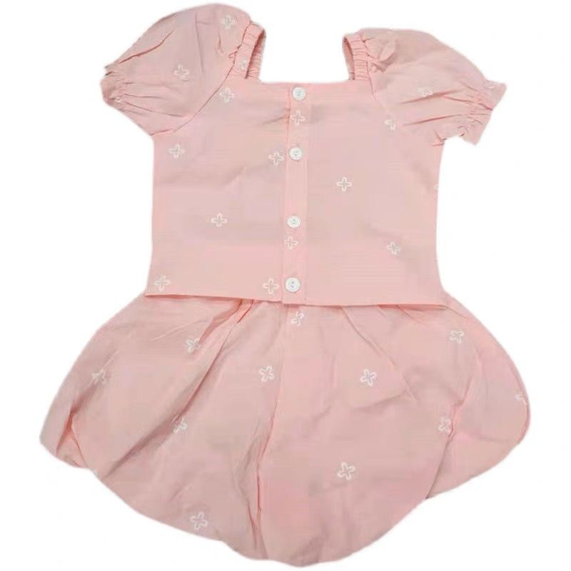 Setelan Anak Perempuan Import Dusty Pink Model Balon