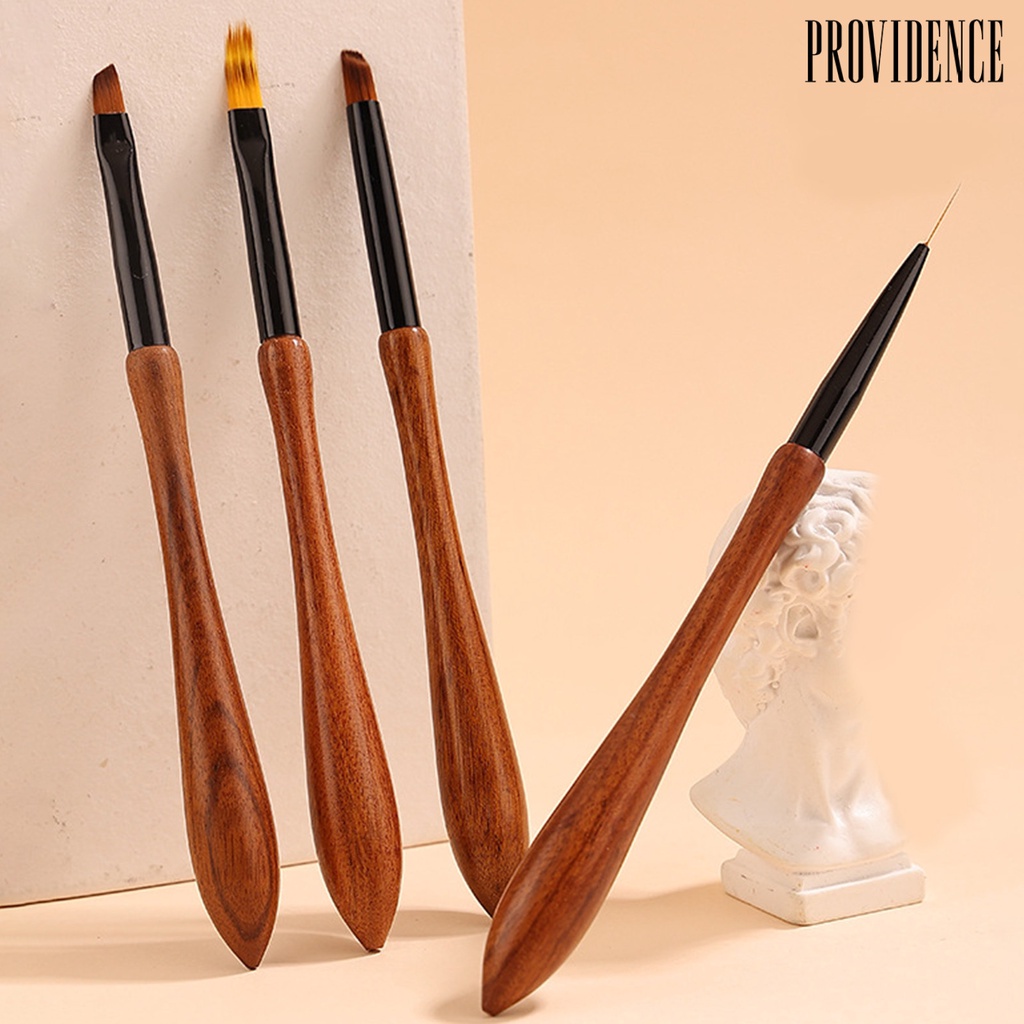 Providence Pena Lukisan Kuku Bulu Lembut Tidak Geser Halus Brush Stroke DIY Labu Gagang Cendana Pen Holder Paku Garis Penarik Pen Nail Salon Supply